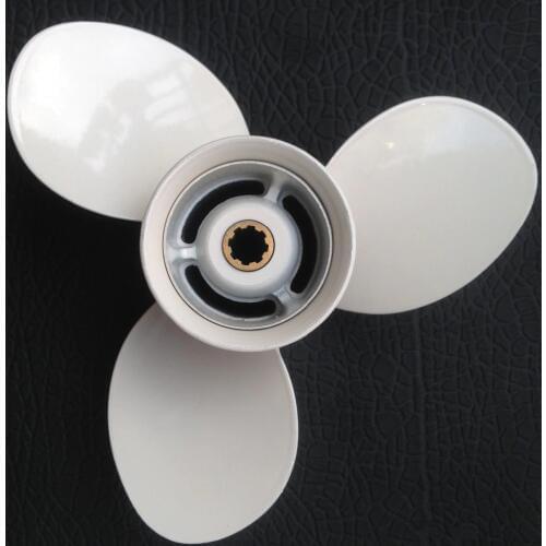 Free shipping 9 1/4x12 for yamaha 9.9hp-15hp 8 tooth spine aluminium propellers yamaha boat accessories marine propellers
