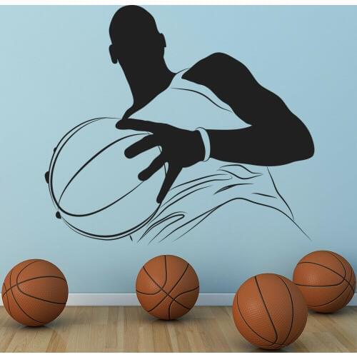 Large Basketball Player Wall Decal Boy Room Kids Room Basketball Sport Game Jordan Wall Sticker Play room Vinyl Home Decor