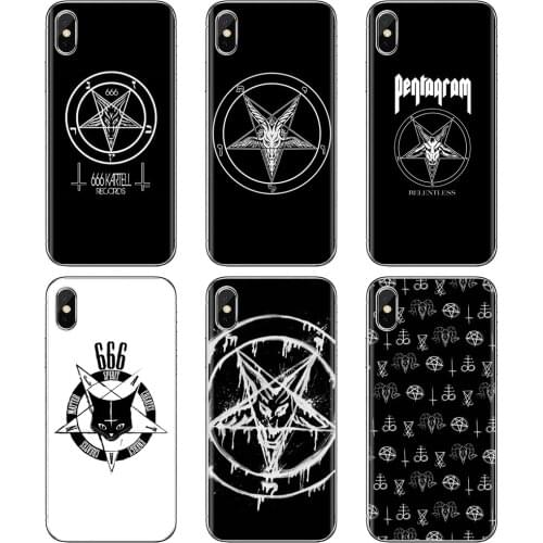 Phone Cases Covers For Samsung Galaxy A10 A30 A40 A50 A60 A70 a12 a31 a41 a51 a71 a20e a21s M30 Pentagram 666 Demonic Satanic