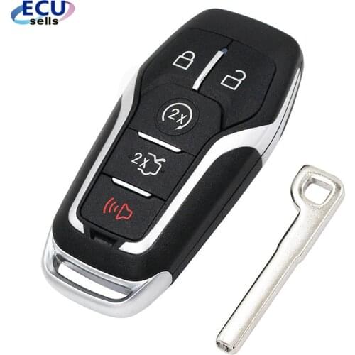 5 Button Smart Remote Key Case for Ford Edge Explorer Fusion 2015-2017 M3N-A2C31243300 Car Key Shell Uncut Blade