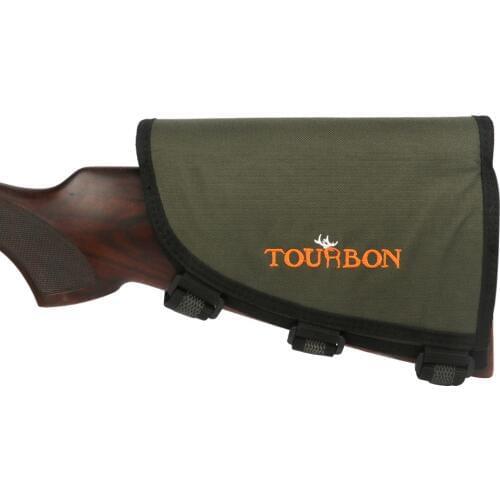 Tourbon Hunting Shooting Rifle Gun Buttstock Cheek Rest Ammo Cartridges Holder with 3 Adjustable Pads Gun Accessories