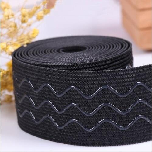 2-4cmrubber Black White Nylon Polyester Non-slip Silicone Elastic Band DIY Clothes Sewing Pants Belt Stretch Band Elastic Band