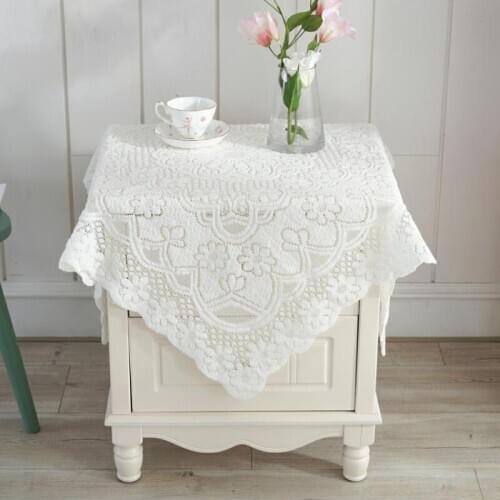 European lace bedside table cover cloth TV washing machine refrigerator set dust cover more than use sofa support