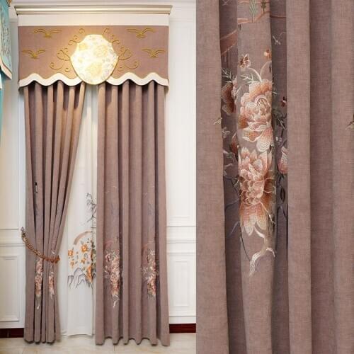 European and American imitation cashmere luxury curtains high quality and high quality custom curtains for living room kitchen