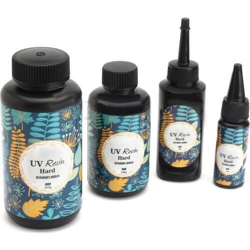 Alibaba Express 10/15/25/60/100/200g UV Resin Mold Hard Glue Solar Ultraviolet LED Cure Resina Activated for DIY Jewelry Tools