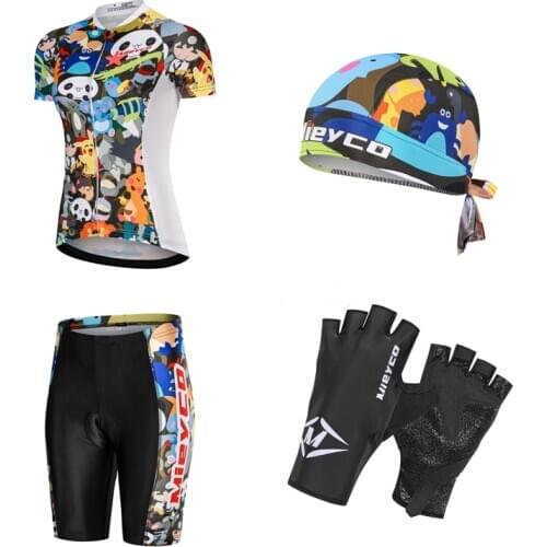 Mieyco Panda Design Womens Cycling Jersey Set Tops Maillot Roupa Ciclismo Sets Biclismo Pants Clothing MTB Road Bike Clothes