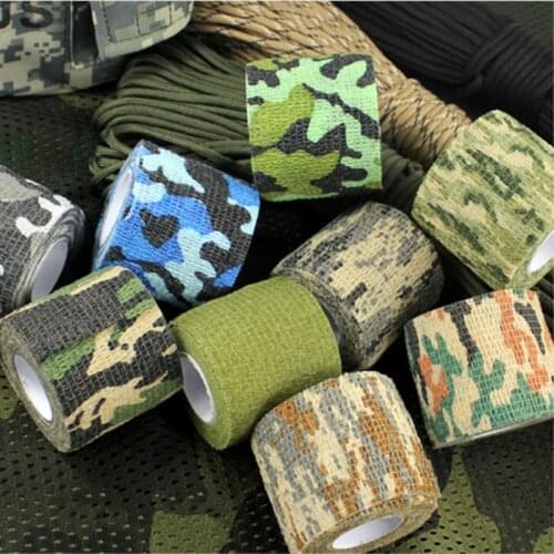 4.5m Hunt Disguise Elastoplast Camouflage Elastic Wrap Tape Self Adhesive Sports Protector Ankle Knee Finger Arm Tattoo Bandage