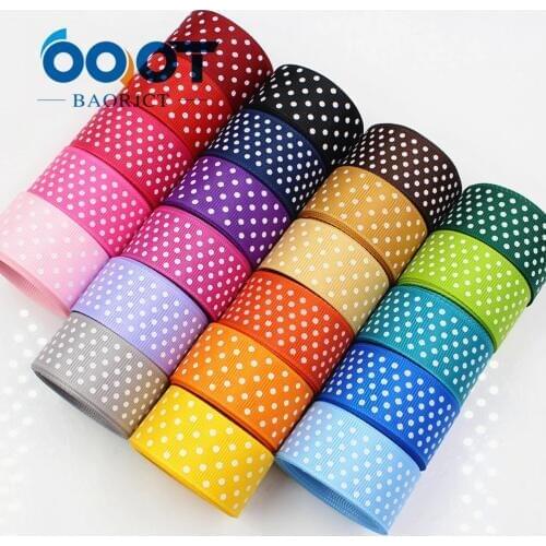 OOOT BAORICT 176224,Polka Dots grosgrain Ribbon,25MM ,10 yards The tape for Sewing , DIY Headdress Accessories Handmade material