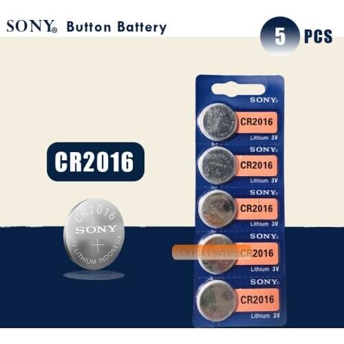 5PCS/LOT SONY 3V Lithium Coin Cells Button Battery DL2016 KCR2016 CR2016 LM2016 BR2016 High Energy Density