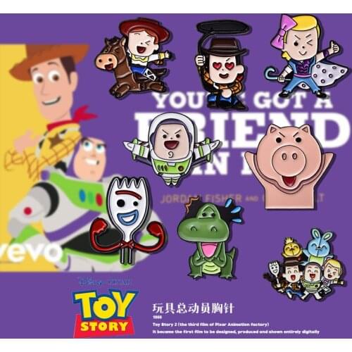 LT1084 Cute Toy Story Enamel Pin Anime Movie Brooches Bag Lapel Pin Cartoon Badge backpacks Decoration Jewelry Gift for Kids