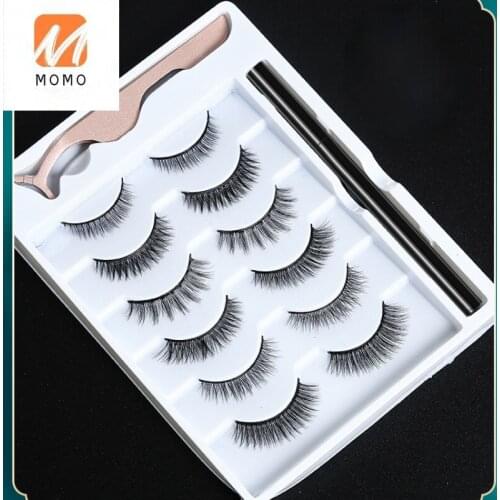 Magnetic False Eyelash Stickers Female Natural Simulation Glue-Free Magnet Quantum Self-Adhesive Grafting Eyelash
