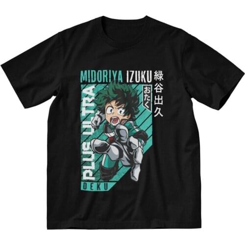 My Hero Academia T-shirt Men Fashion T Shirt Short Sleeve 100% Cotton Anime Manga Deku Izuku Midoriya Tshirt Cool Tees Tops