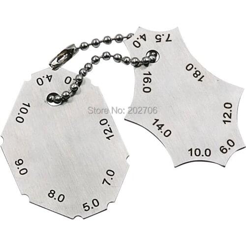 2pcs Chain set Welding Gauge key weld surface joint inspection measure tools Pocket Fillet Weld Gauge Measure Tool