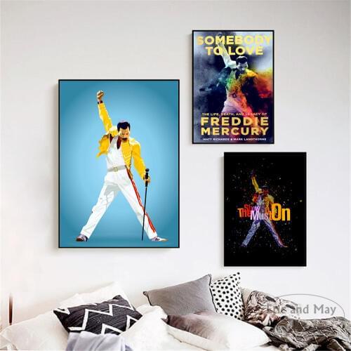Freddie Mercury Rock n Roll Art Wall Pictures Posters Prints Canvas Art Unframed Paintings Decoration Modern Home Decor Cuadros