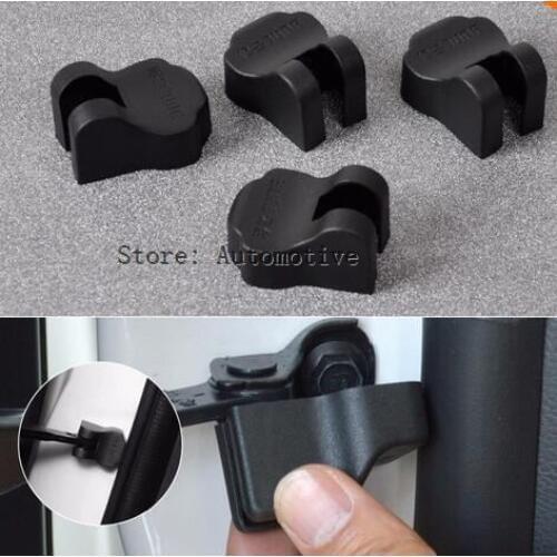 New 4pcs / Kit Black Door Check Arm Waterproof Protection Cover Fit For Subaru Forester Outback Legacy Impreza XV