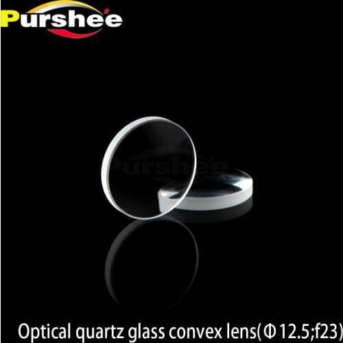 Optical quartz glass convex lens(D12.5;f23)