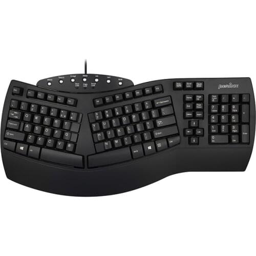 Original For Perixx PERIBOARD-512 Wired Keyboard Ergonomic Split External Multimer Keyboard USB For Office Computer Notebook