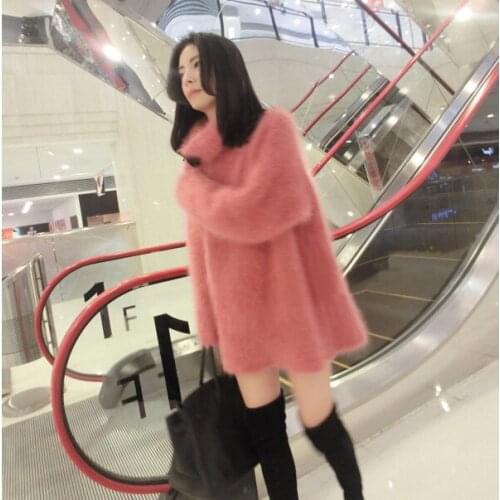 2021 Autumn Winter Long Sleeve Thickening Loose Pullovers Pregnant Women Turtleneck A Line Sweater Sweet Maternity Knitting Coat