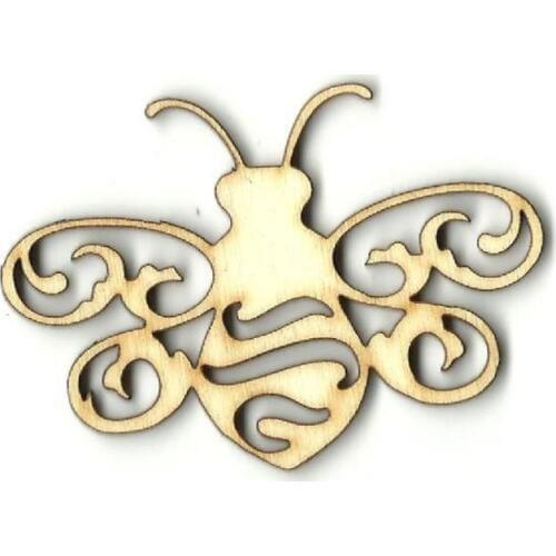Bee - Laser Cut Out Unfinished Wood Shape