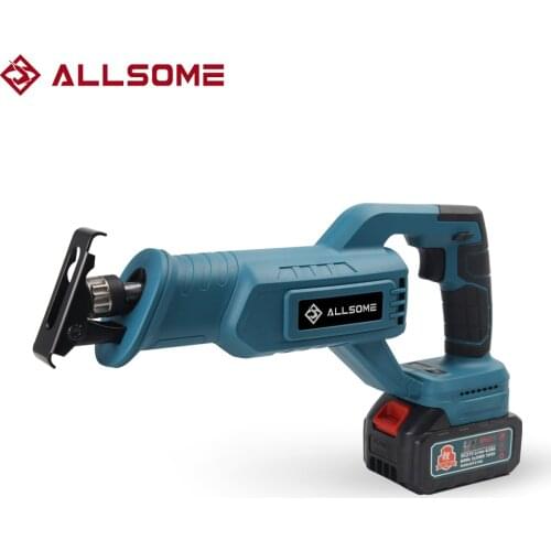 ALLSOME Wireless Portable Brushless Reciprocating Saw Wood And Metal Cutting Machine Electric Saw For 18V Makita Lithium Battery