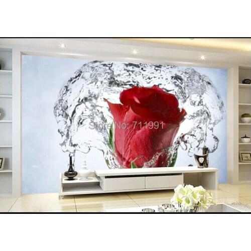 Custom 3D stereo wallpaper Spray Rose for the living room bedroom TV setting wall vinyl wallpaper Papel de parede