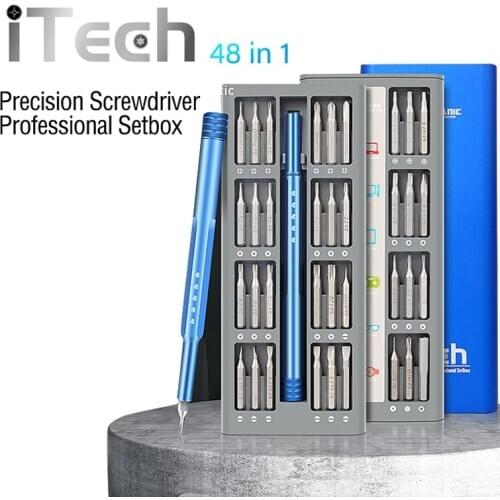 MECHANIC iTech 48in1 Precision Screwdriver Professional Set Box Magnetic Bits Alluminum Smart Maintenance and Dismantling Tools