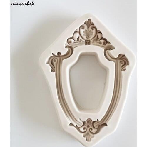 Minsunbak European Style Embossed Silicone Mold Fondant Cake Decoration Tools DIY Chocolate Candy Mold