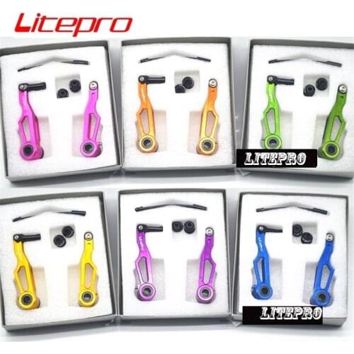 LITEPRO Folding Bike Ultralight V Brake Caliper Long Arm 108mm Short Arm 82mm Aluminum Alloy Folding Bicycle Brake Part