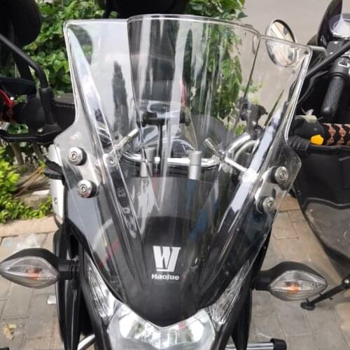 Windscreen For Honda CB650F CB500F CB300F CB300R CB250F CB 650 500 300 F R Screen Windshield Bracket 7/8" Or 1" Handlebar Mount