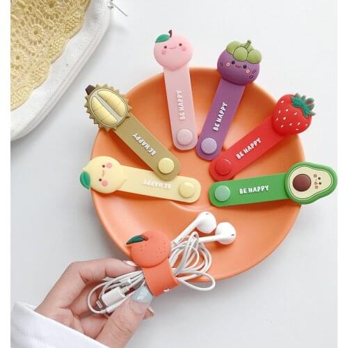 Winder cute fruit pattern organizer help to clean up the desktop and solve the clutter