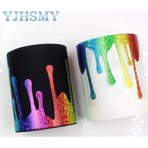 YJHSMY,G-18815-972,75 mm 5 Yards Color bronzing grosgrain ribbons,DIY Hair accessories wedding gift wrap Material