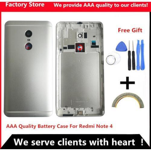 Battery Back Cover For Redmi Note 4 Battery Back Case For Redmi Note 4 Housing +Volume buttons + Power Buttons For HELIO X20