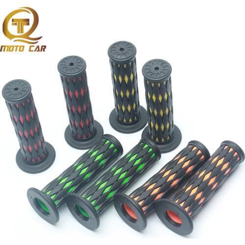1pair Universal Motorcycle Hand Grips Rubber Handle Bar 7/8" 22mm for Honda KAWASAKI Yamaha Suzuki DUCATI KTM Vintage Cafe Racer
