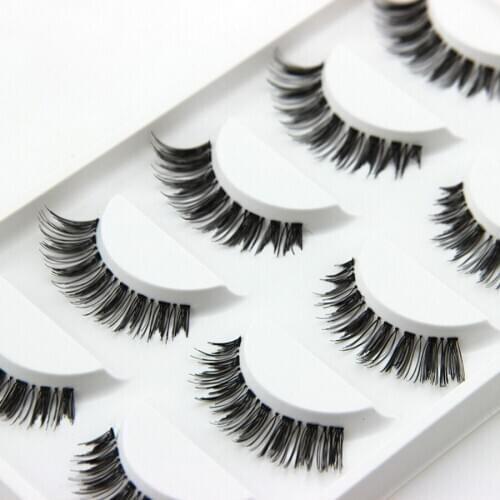 200set 5Pairs/set Black Cross False Eyelash Soft Long Makeup Eye Lash Extension tool fashion