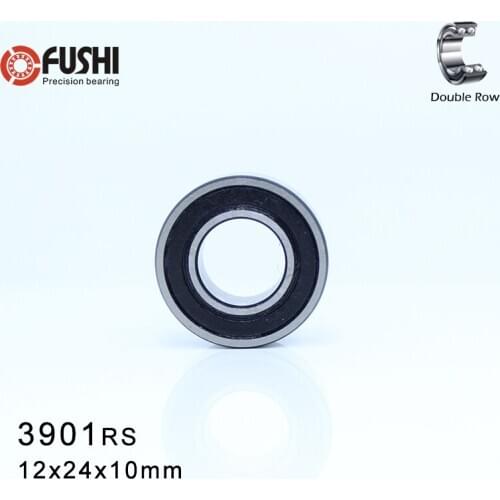 3901-2RS Bearing 12*24*10 mm ( 1 Pc ) 3901 2RS Double Row Sealed 3901 RS Angular Contact Ball Bearings