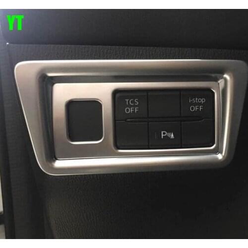 Auto inerior accessories, light switch button trim sticker for Mazda cx-5 2017,2pcs ,auto accessories