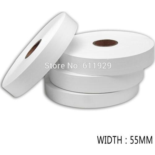 Free shipping wholesales width 55mm blank white nylon tape/customize clothing care labels/garment printed tags/tape printing
