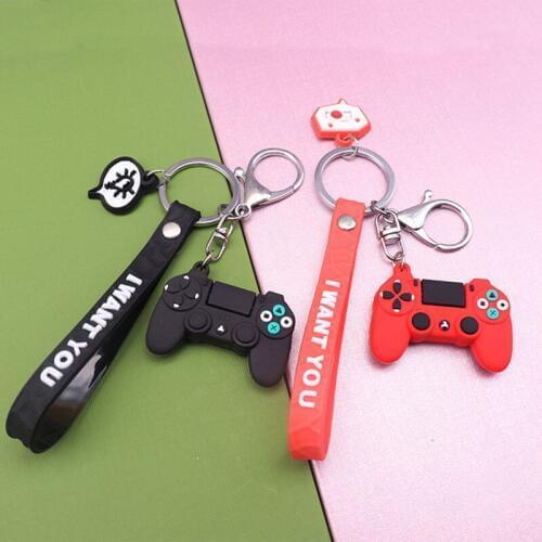 Video Game Controller Keychain Students Schoolbag Silicone Pendant Gamepad Keychain