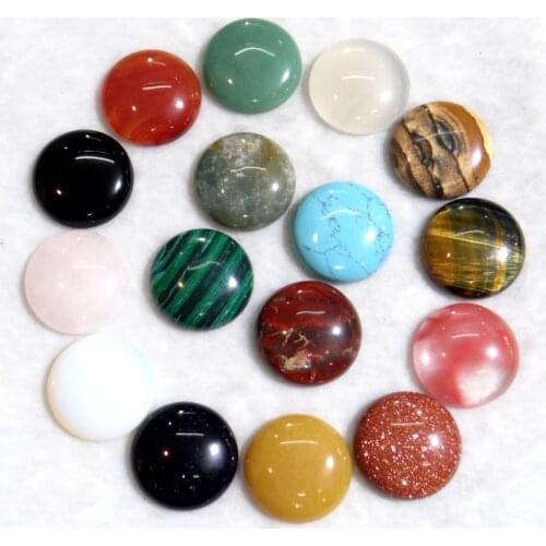 12/14/16/18mm top quality Natural stone Quartz crystal Turquoises Cabochon beads Pendant for diy Jewelry making Accessories10pcs