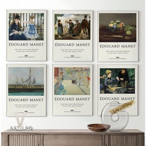 Edouard Manet Fine Art Print Poster Wall Stickers Canvas Home Decor Painting High Quality Picture Classic Bedroom Decorate Gift
