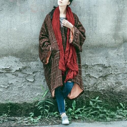 Johnature Women's Plaid Coats