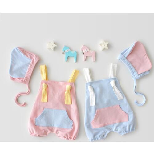 Cartoon newborn baby boys romper summer suspender jumpsuit for girls clothes elephant design infant onesie toddler clothing