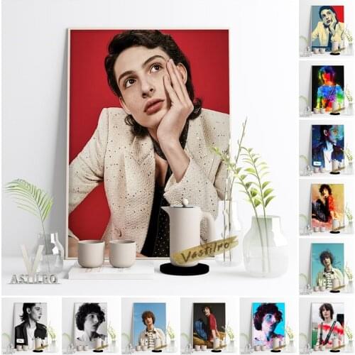 Hot Actor Finn Wolfhard Fashion Magazine Album Poster Black White Portrait Art Prints Wall Pciture Home Decor Fans Collect Gift
