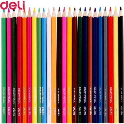Deli 24 Colors Professional Pastille Pencils Set for Drawing Painting Sketch Art School Supplies pencil colored pencil Brand