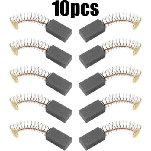 10 Pcs Carbon Brushes Set Electric Motor Parts 6*12*17mm For Electric Drill Chainsaw Power Tool Angle Grinder Accessories