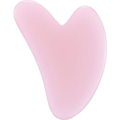 1 PC Resin Heart-shaped Massage Scraping Board Artificial Rose Gua Sha Board Face Neck Body Massager Guasha Plate