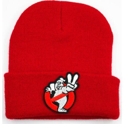 Cotton ghost embroidery Thicken knitted hat winter warm hat Skullies cap beanie hat for kid men women 308