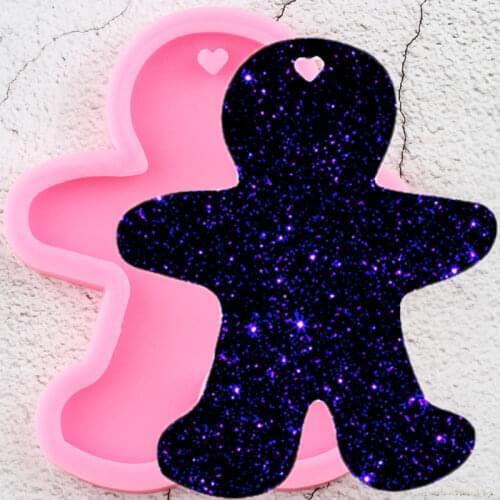 Gingerbread Man Silicone Molds Christmas Cookie Baking DIY Cupcake Topper Fondant Cake Decorating Tools Candy Chocolate Moulds