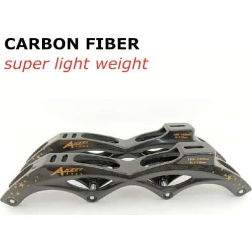 New Arrival Carbon Fiber 4X110mm speed frame with 165mm 195mm mount slot super light weight fibre 110mm 4 wheels skating base