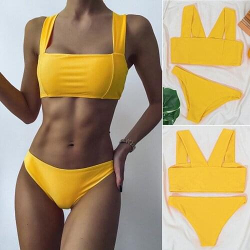 Sexy Bikini Women Low Waisted Bikini Set 2 Piece Swimsuit Summer Bathing Suit